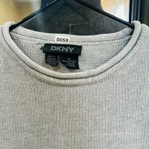 DKNY Light Gray Crewneck Sweater for Men